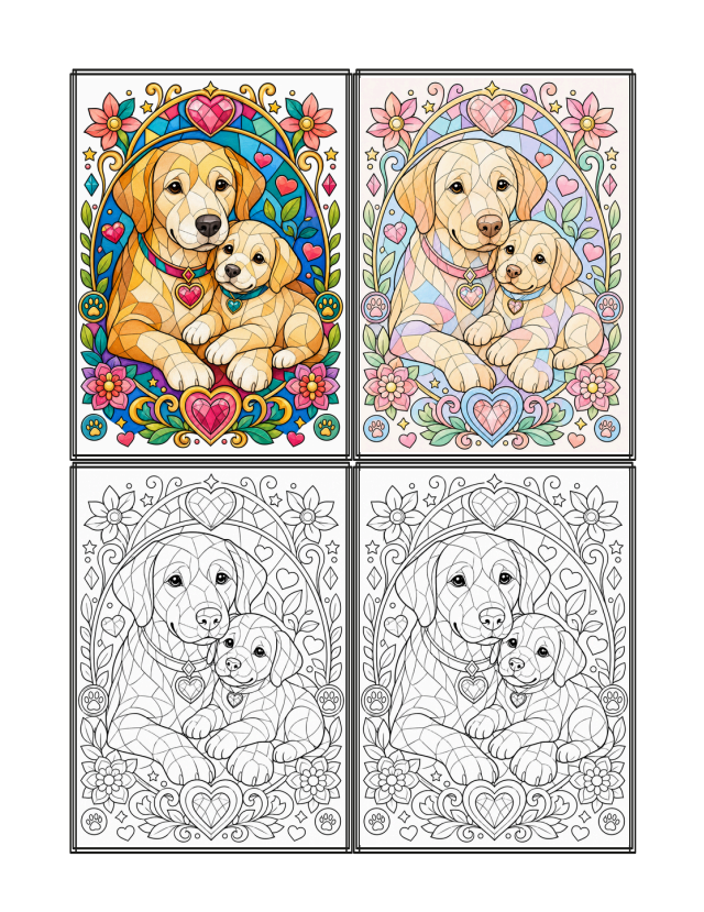 Esempio di pagina line art da colorare
