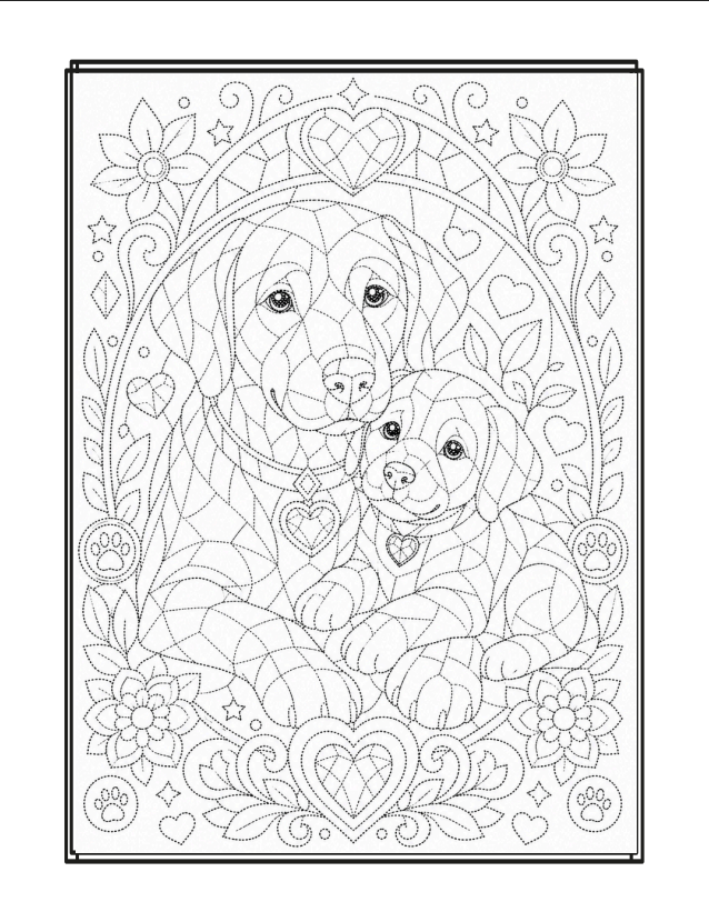 Esempio di attività da colorare con cucciolo