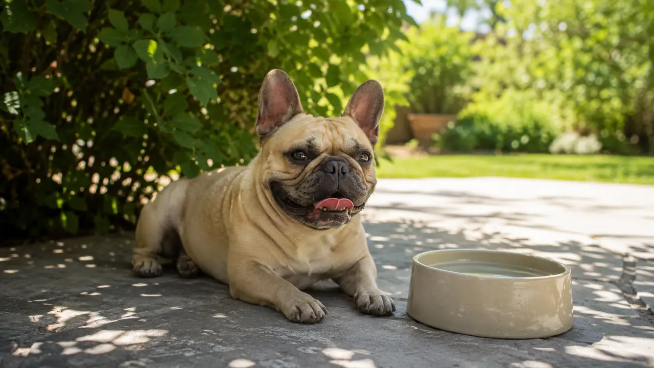 Passeggiata estiva tranquilla con un cane nelle ore più fresche della giornata