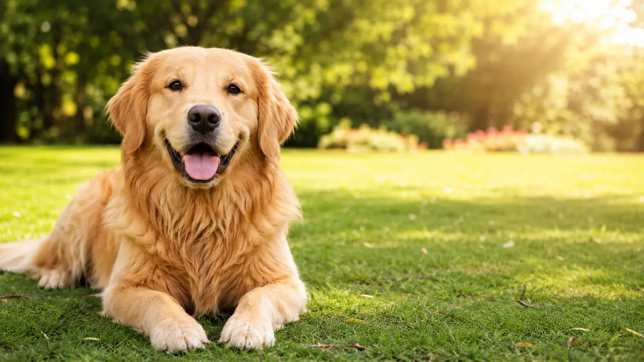 Golden Retriever con la famiglia