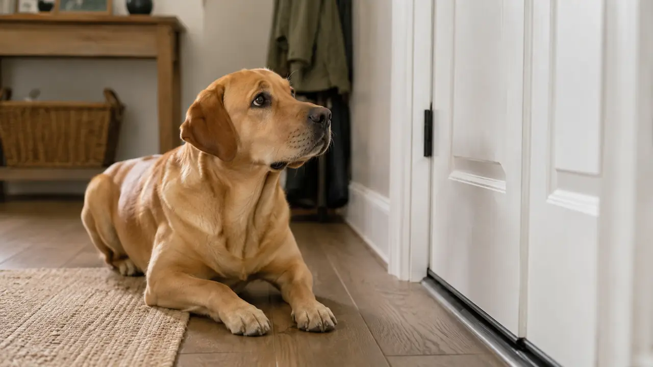 Cane che riposa in casa in un ambiente tranquillo